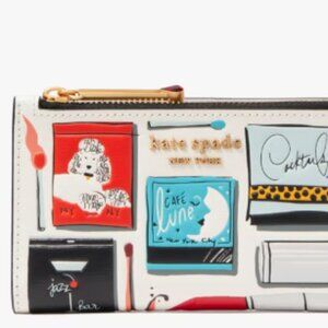 SOLD — Kate Spade Morgan Matchbox Embossed Small Slim Bifold Wallet